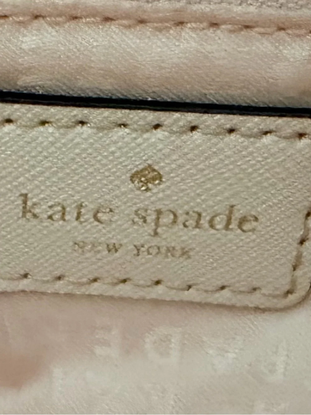 kate spade Pale Pink Leather Tote with Gold Accent